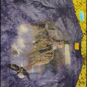 The mountain vintage 1999 purple lighthouse tee